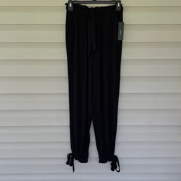 Lulus Sebastian Black Pants Size S NWT - Picture 2 of 11